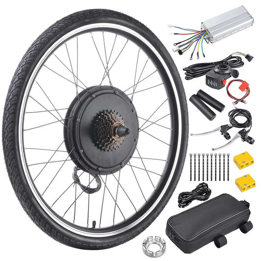 48V 1000W electric bicycle kit with 26-inch rear wheel hub motor and thumb throttle