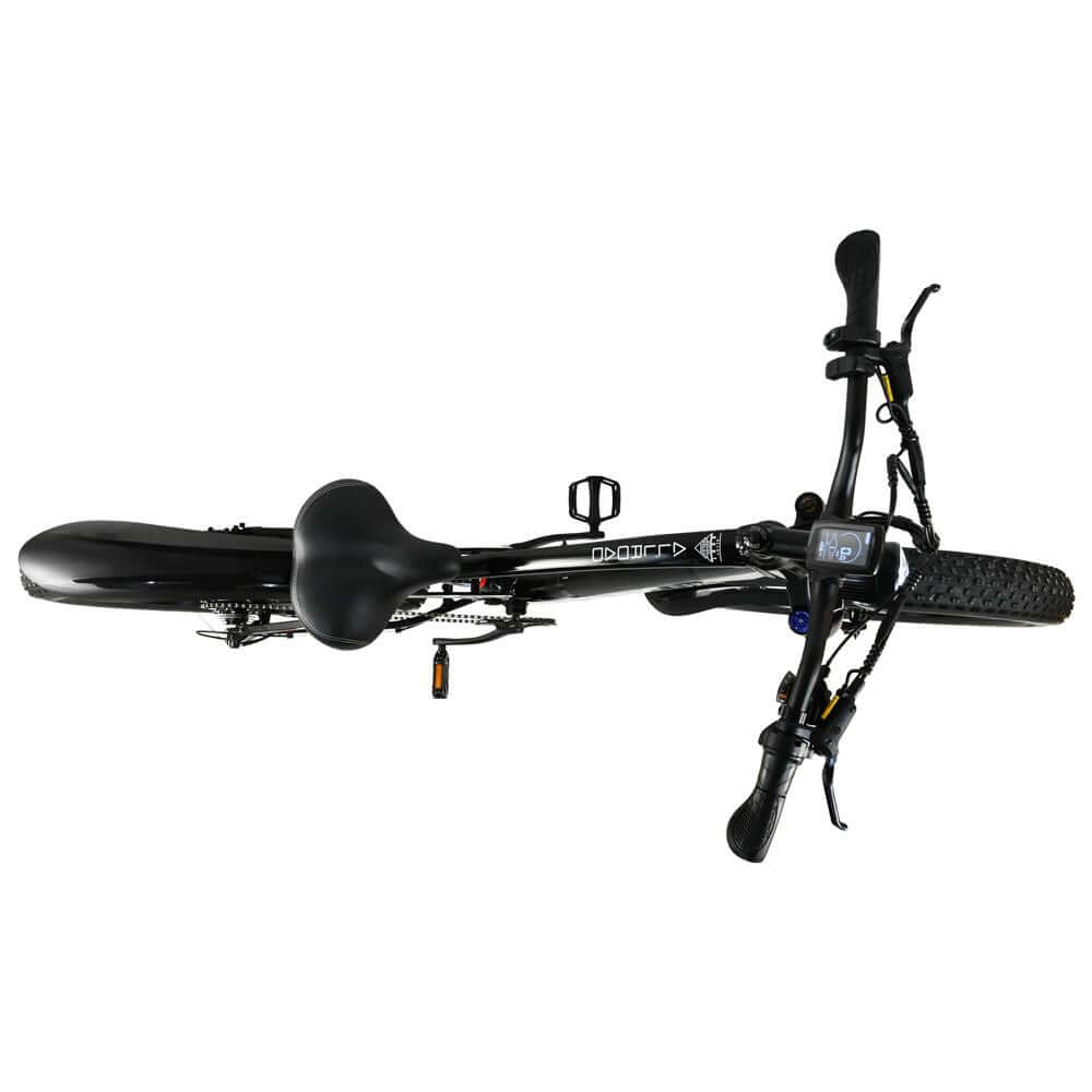 48V 12AH fat tire mountain bike with Shimano 8 speed top view