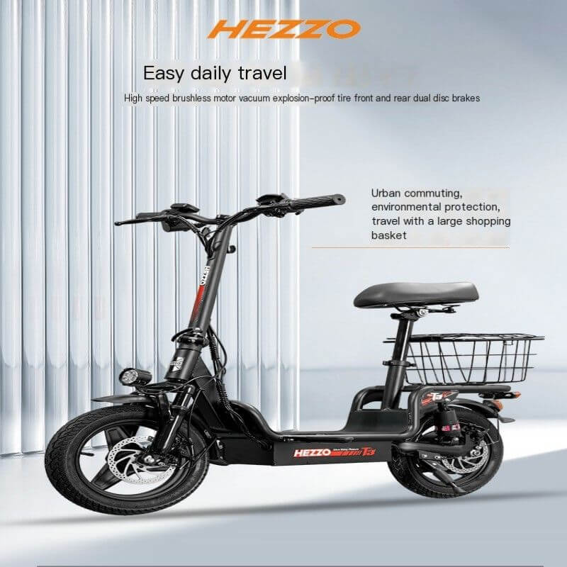 Hezzo T3 family friendly fat tire electric cargo bike for all ages 