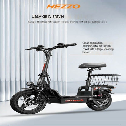 Hezzo T3 family friendly fat tire electric cargo bike for all ages 