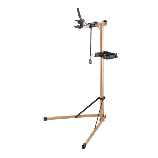 VEVOR heavy duty foldable ebike repair stand for home mechanics holding a mountain bike.