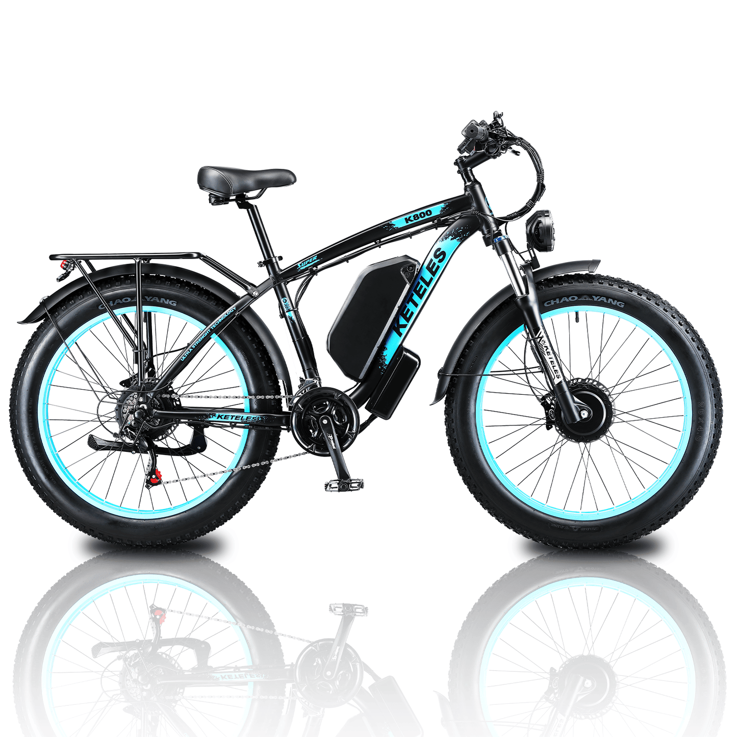 KETELES 48V 23AH dual motor 2000W electric bike with fat tires.