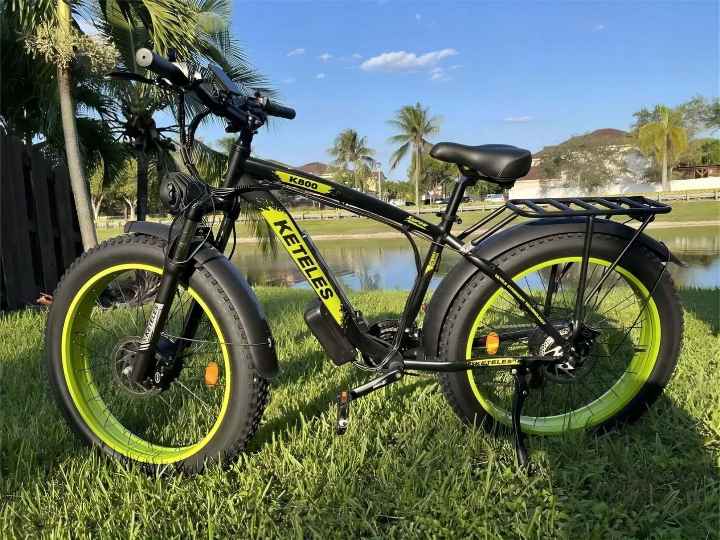 KETELES 48V 23AH dual motor 2000W electric bike with fat tires. left side