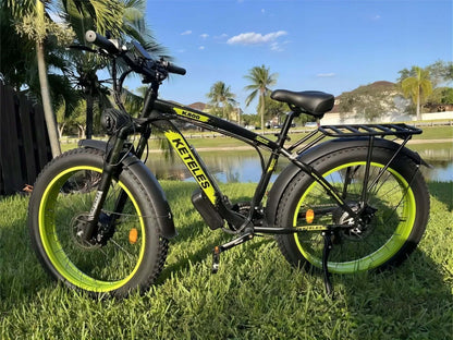 KETELES 48V 23AH dual motor 2000W electric bike with fat tires. left side