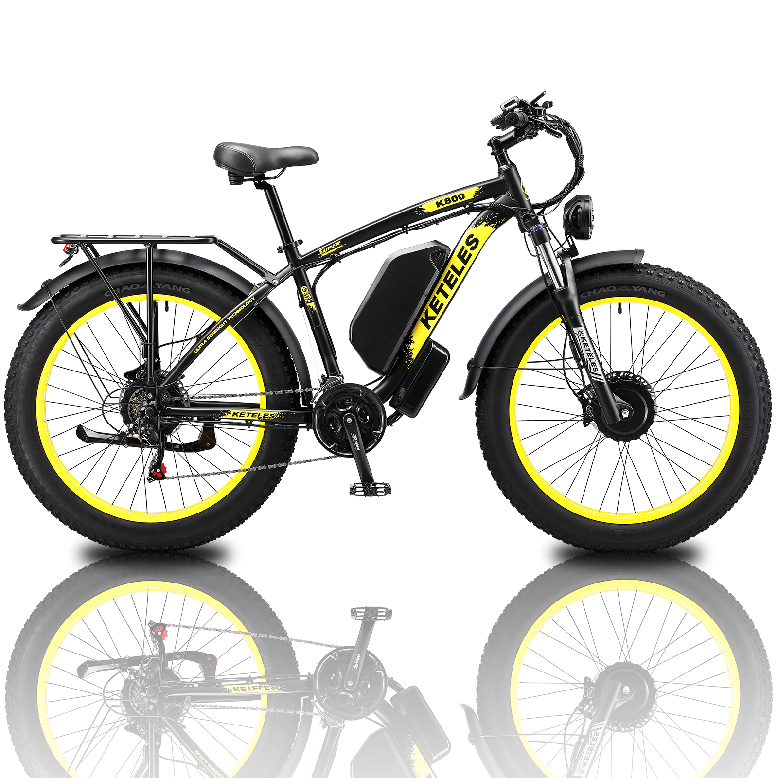 KETELES 48V 23AH dual motor 2000W electric bike with fat tires.