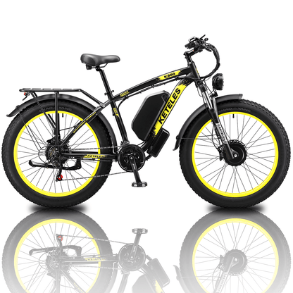 KETELES 48V 23AH dual motor 2000W electric bike with fat tires.