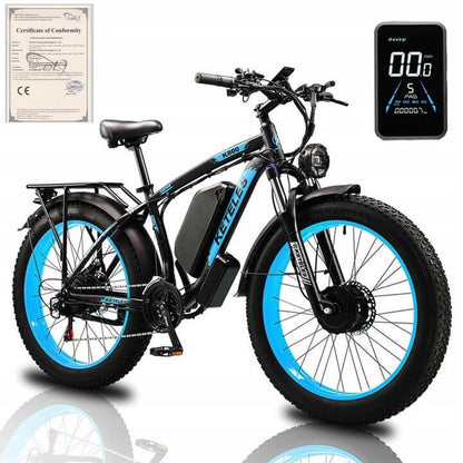 KETELES 48V 23AH dual motor 2000W electric bike with fat tires.
