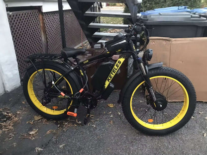 KETELES 48V 23AH dual motor 2000W electric bike with fat tires.