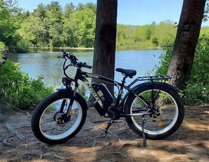 Front and rear sides1000W motors on a KETELES 48V 23AH dual motor 2000W electric bike.