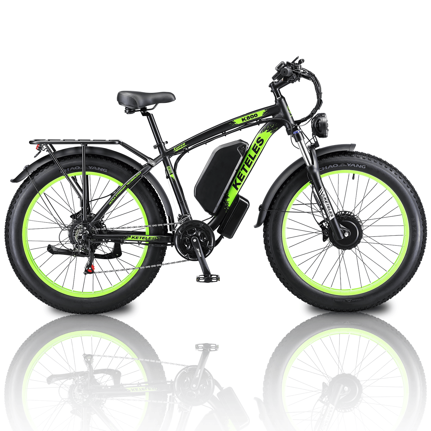 KETELES 48V 23AH dual motor 2000W electric bike with fat tires. Right side