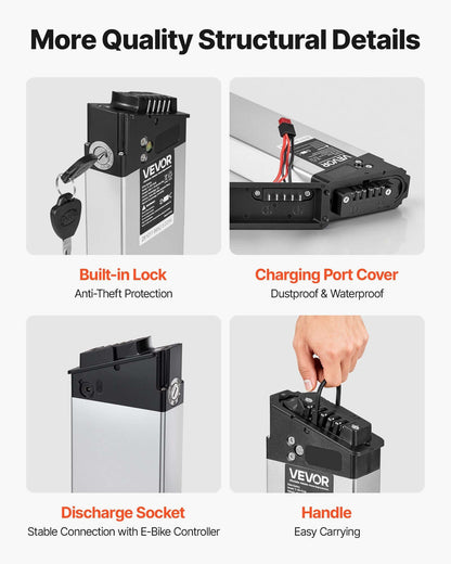 vevor 48v folding e-bike battery