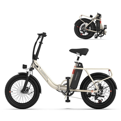 48V 10.4AH battery housing on the INVANTI EB11 lightweight 48V folding ebike for commuting frame.